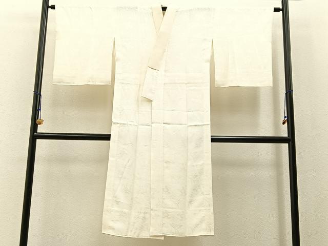 平和屋着物■長襦袢 無双仕立て 菊地紋 正絹 逸品 BAAX6364hj