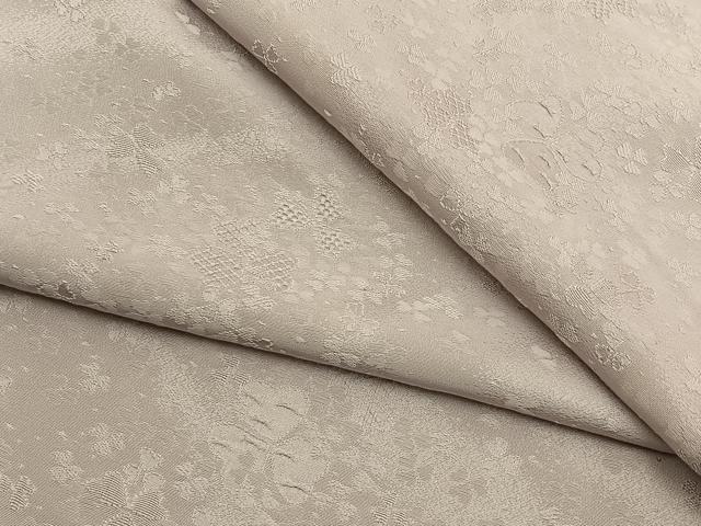 平和屋着物●上質な色無地 三つ葉地紋 桜鼠色 正絹 逸品 未使用 BAAX6406hj