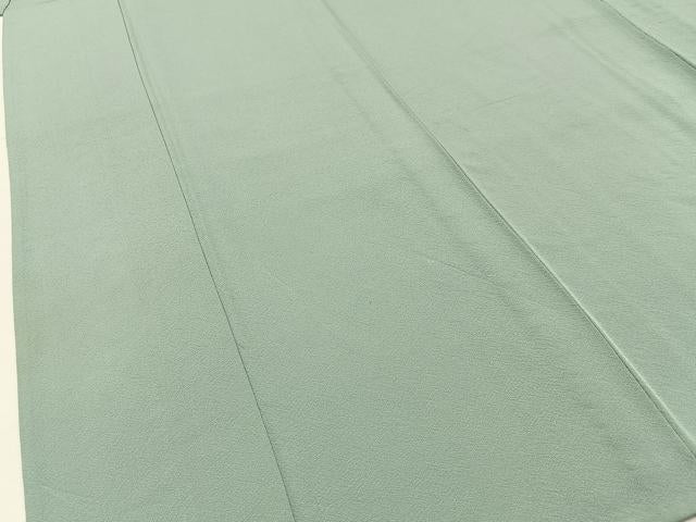 平和屋着物▽本草木染作家 瑞寶 色無地 単衣 柳鼠色 正絹 逸品 BAAX6419hj