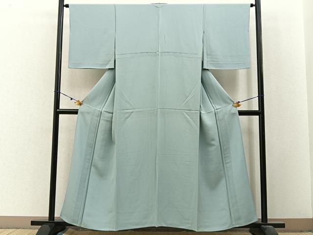 平和屋着物▽上質な色無地 単衣 白鼠色 正絹 逸品 BAAX6426hj