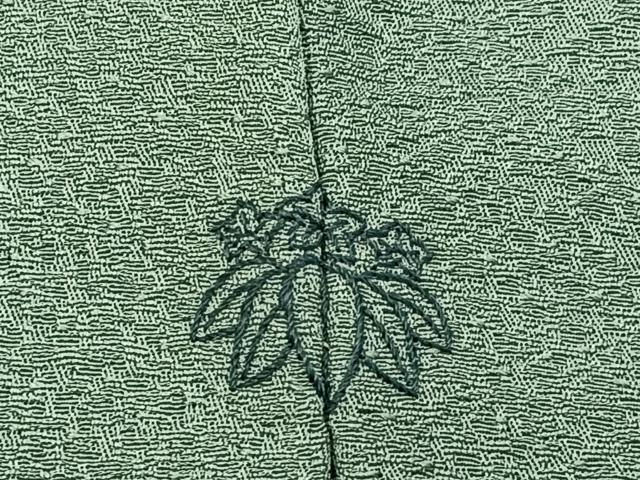 平和屋着物▽上質な色無地 単衣 紗綾形地紋 薄青色 正絹 逸品 BAAX6432hj