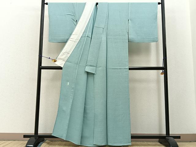 平和屋着物▽本加賀友禅作家 押田正義監修 色無地 単衣 裏葉柳色 正絹 逸品 BAAX6436hj