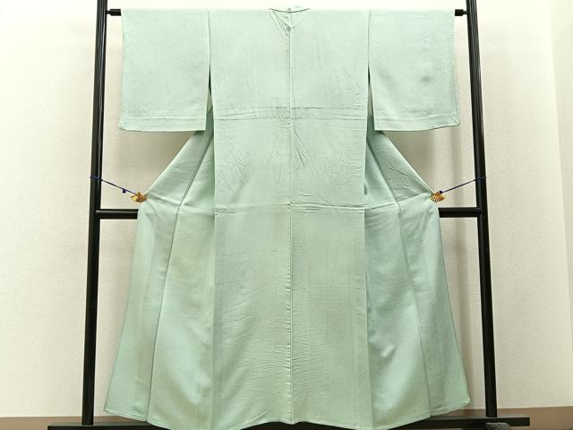 平和屋着物▽上質な小紋 単衣 鹿の子地紋 暈し染め 正絹 逸品 BAAX6438hj