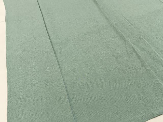 平和屋着物▽上質な色無地 単衣 錆青磁色 正絹 逸品 BAAX6440hj