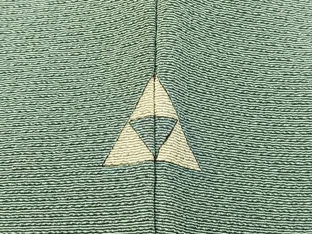 平和屋着物▽上質な色無地 単衣 錆青磁色 正絹 逸品 BAAX6440hj