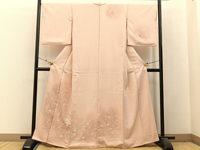 平和屋着物■訪問着 草花文 正絹 逸品 BAAX6453hj