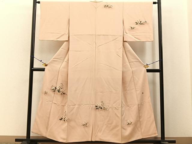 平和屋着物■訪問着 友禅 作家物 草花文 暈し染め 正絹 逸品 BAAX6454hj