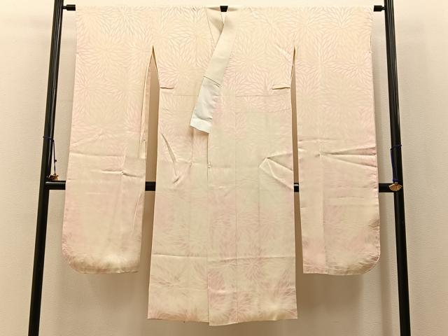 平和屋着物■振袖用長襦袢 袷 束ね熨斗 菊地紋 正絹 逸品 BAAX6457hj