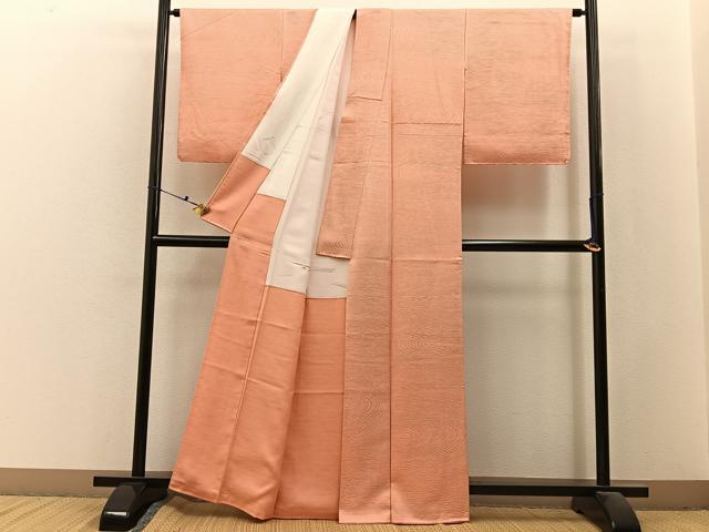 平和屋着物■上質な小紋 杢目地紋 正絹 逸品 BAAX6458hj