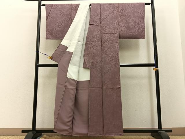 平和屋着物■上質な色無地 樹林地紋 鴇浅葱色 正絹 逸品 未使用 BAAX6459hj