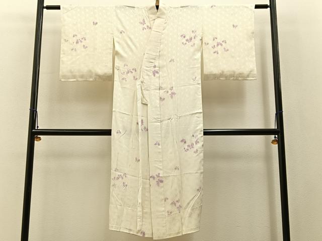 平和屋着物■長襦袢 無双仕立て 舞蝶文 正絹 逸品 BAAX6460hj