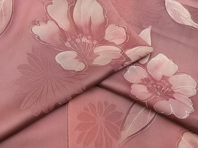 平和屋着物●上質な小紋 地紋起こし 草花文 暈し染め 正絹 逸品 BAAX6475hj