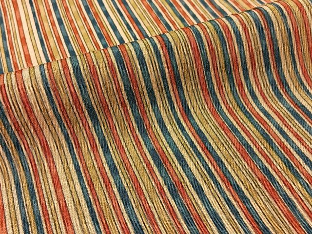 平和屋着物■上質な小紋 縞 正絹 逸品 BAAX6510hj