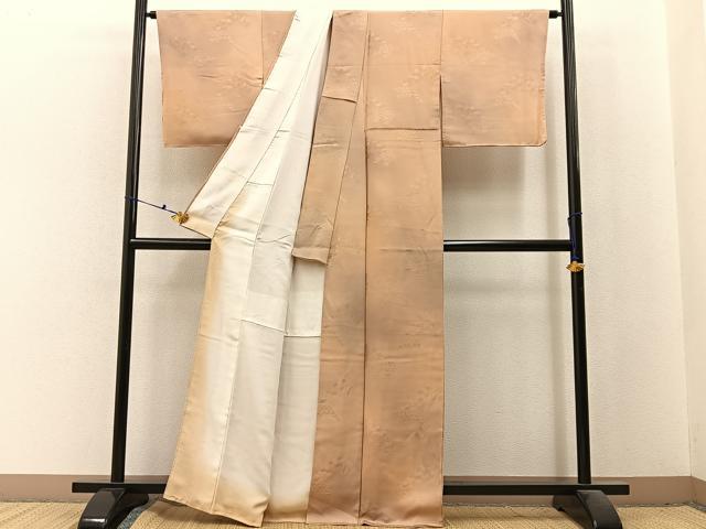 平和屋着物■上質な小紋 草花地紋 暈し染め 正絹 逸品 未使用 BAAX6512hj