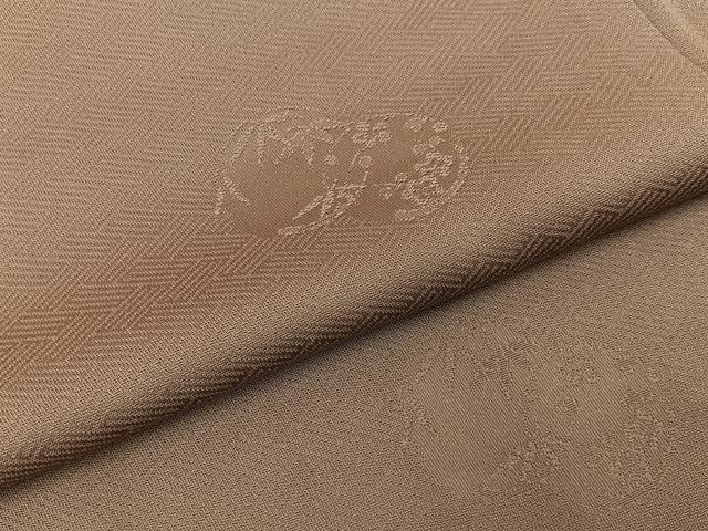 平和屋着物■上質な色無地 笹梅地紋 鳩羽鼠色 正絹 逸品 BAAX6514hj