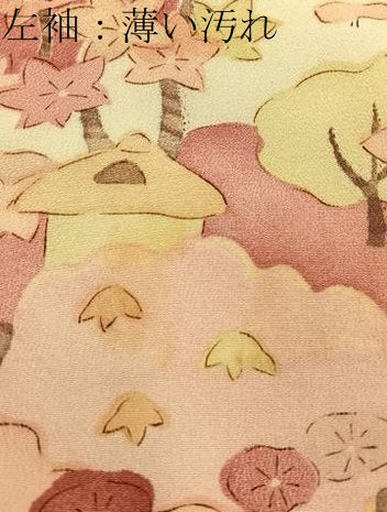 平和屋着物■上質な小紋 風景文 正絹 逸品 BAAX6568hj