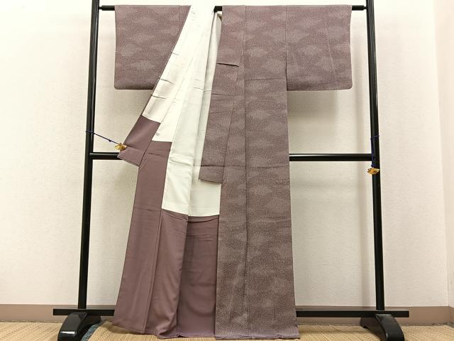 平和屋着物■上質な小紋 あられ文様 大丸扱い 正絹 逸品 BAAX6578hj