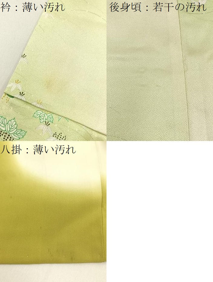 平和屋着物■上質な小紋 桐 暈し染め 正絹 逸品 BAAX6584hj