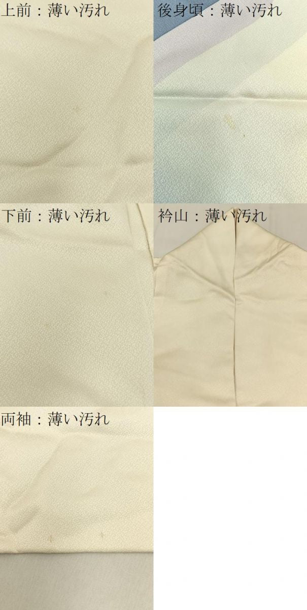 平和屋着物■訪問着 草花文 暈し染め 正絹 逸品 BAAX6590hj
