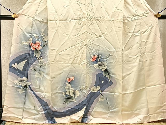 平和屋着物■訪問着 草花文 暈し染め 正絹 逸品 BAAX6590hj