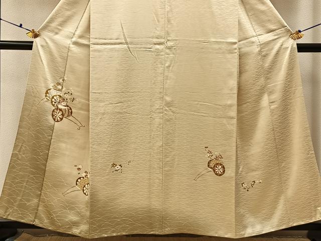 平和屋着物■訪問着 花車文 暈し染め 金彩 正絹 逸品 BAAX6593hj