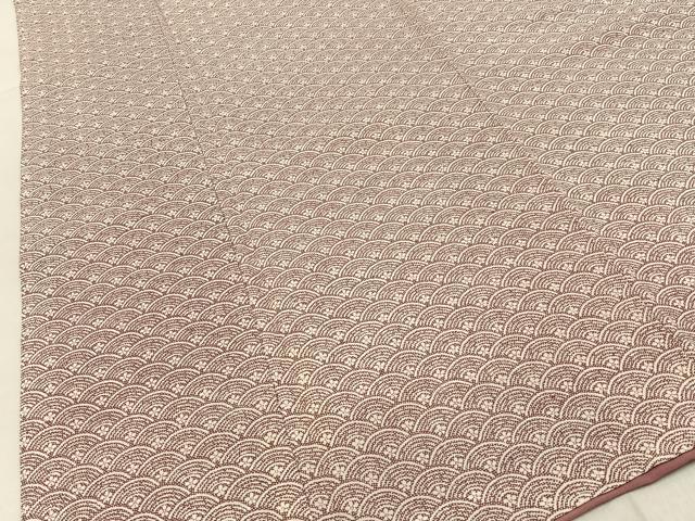 平和屋着物■上質な小紋 花青海波 正絹 逸品 未使用 BAAX6615hj