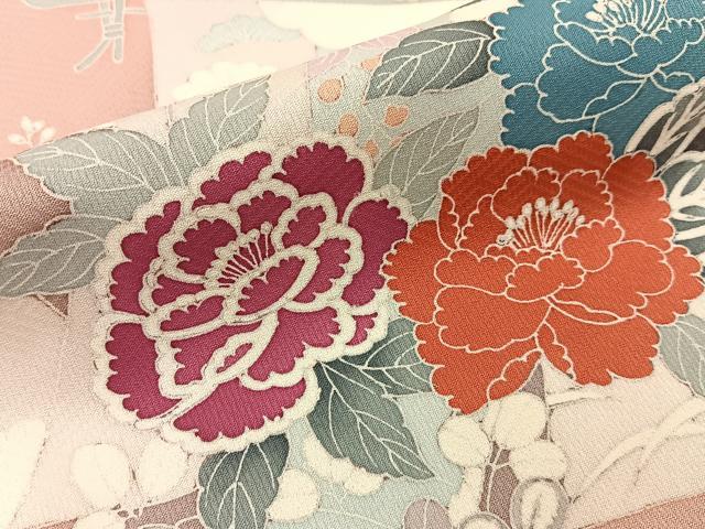 平和屋着物■訪問着 鼓花文 暈し染め 正絹 逸品 BAAX6624hj