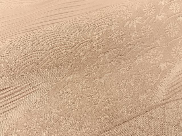 平和屋着物■上質な色無地 流水草花地紋 虹色 正絹 逸品 BAAX6628hj
