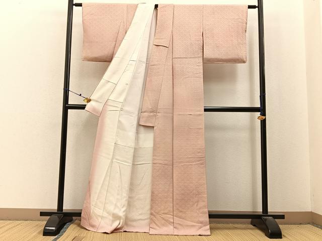 平和屋着物■上質な小紋 青海波地紋 暈し染め 正絹 逸品 BAAX6629hj