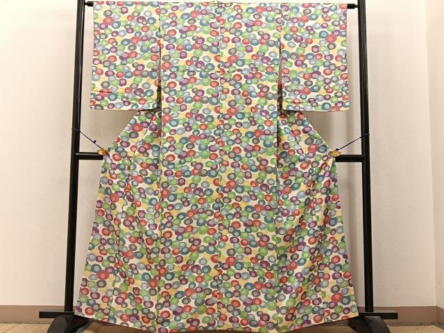 平和屋着物■上質な小紋 花尽し 正絹 逸品 BAAX6715hj