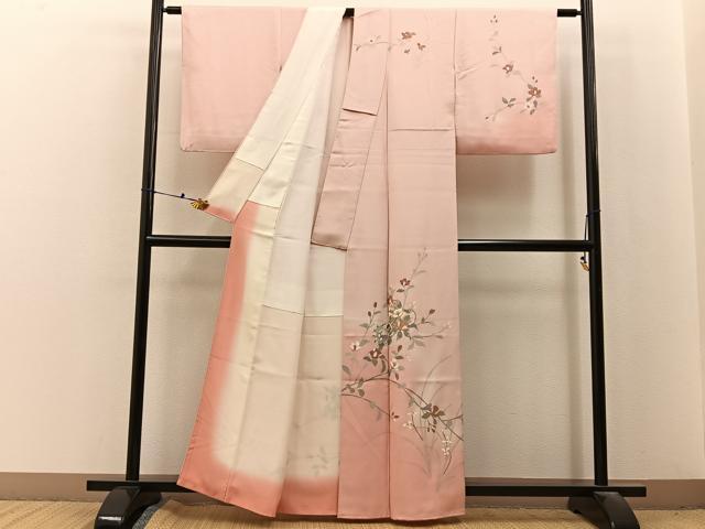 平和屋着物■訪問着 鼓花文 暈し染め 金彩 正絹 逸品 BAAX6716hj