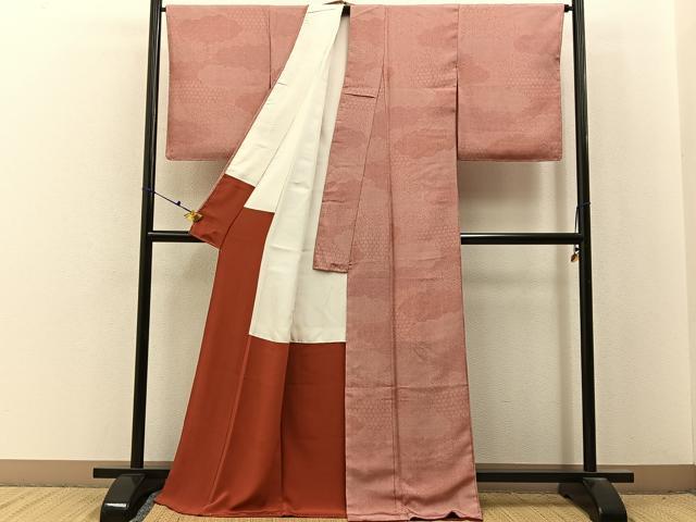 平和屋着物■江戸小紋 雲取寄せ小紋柄 正絹 逸品 未使用 BAAX6733hj