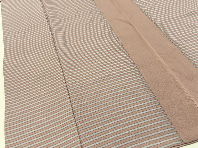 平和屋着物■上質な小紋 横縞 正絹 逸品 BAAX6737hj