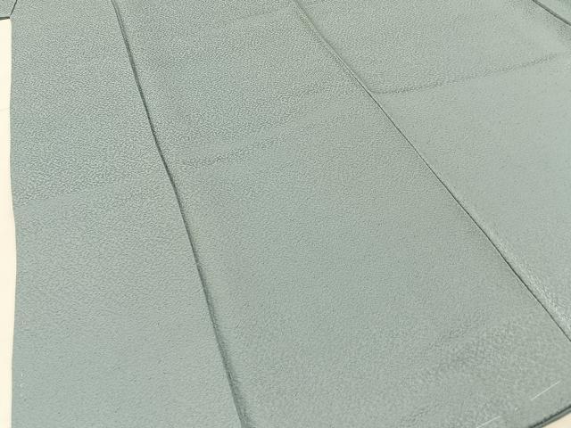 平和屋着物●上質な色無地 紋意匠 青磁鼠色 ロング丈 正絹 逸品 BAAX6749hj