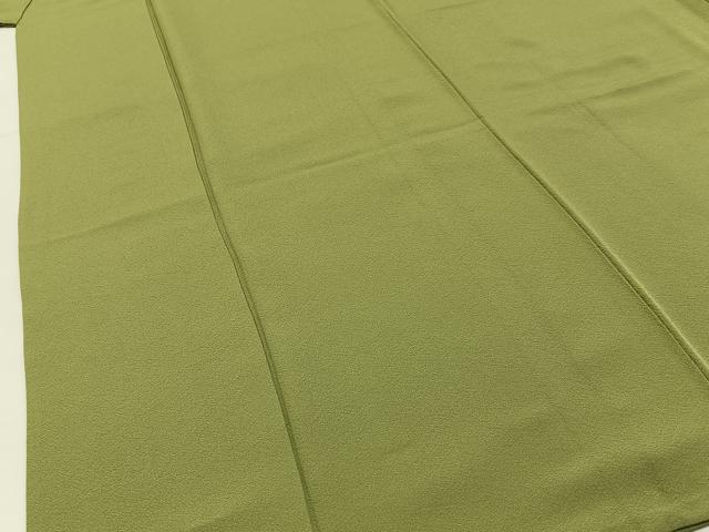 平和屋着物■上質な色無地 青朽葉色 正絹 逸品 BAAX6770hj