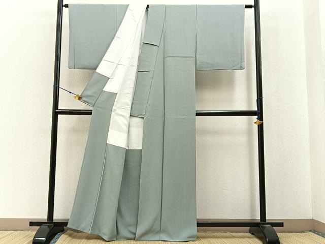 平和屋着物●上質な色無地 蕎麦切色 正絹 逸品 BAAX6786hj