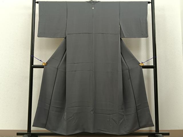 平和屋着物■上質な色無地 紫鼠色 正絹 逸品 BAAX6788hj