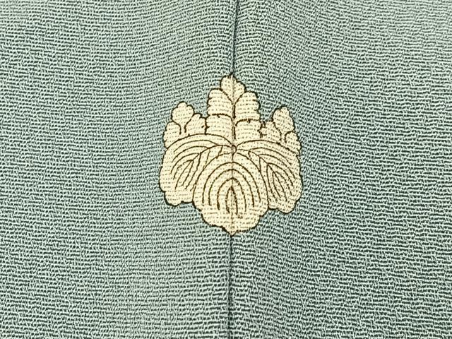 平和屋着物■豪華色留袖 色無地 蓮地紋 千草鼠色 正絹 逸品 未使用 BAAX6793hj