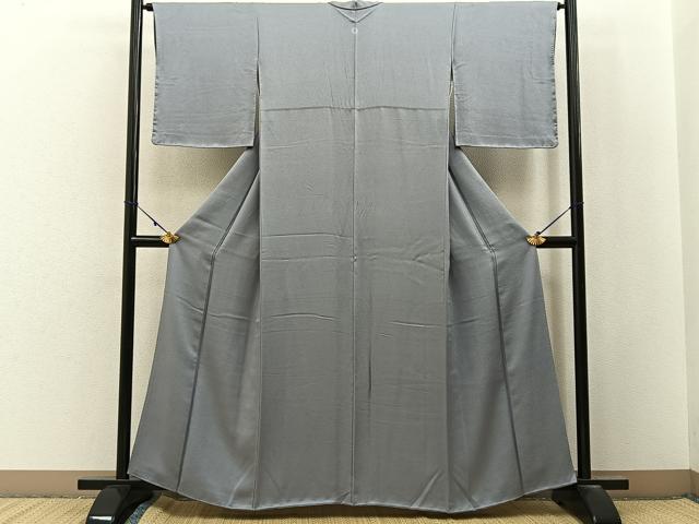 平和屋着物●上質な色無地 暁鼠色 正絹 逸品 BAAX6794hj