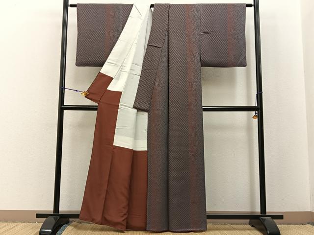 平和屋着物■上質な小紋 分銅 正絹 逸品 BAAX6801hj