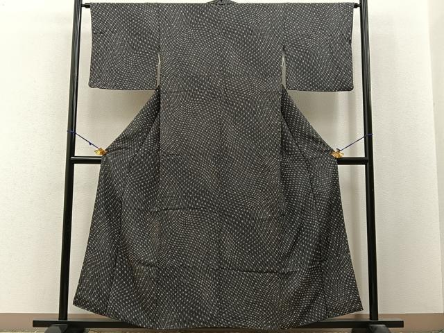 平和屋着物■上質な小紋 変わり麻の葉文様 正絹 逸品 BAAX6802hj