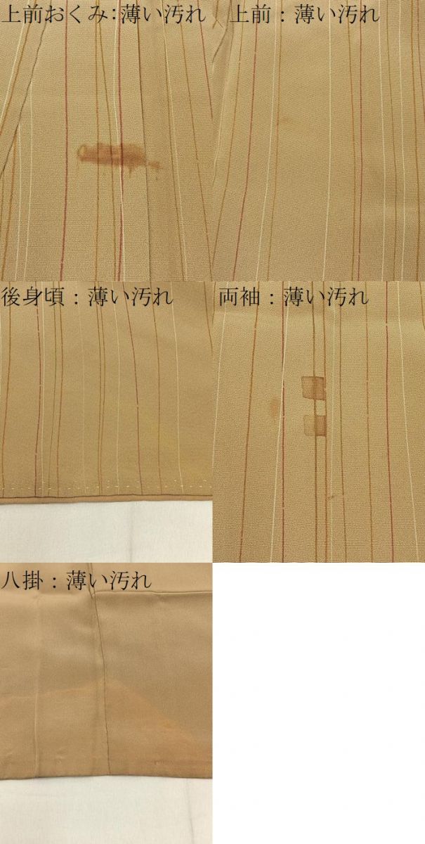 平和屋着物■上質な小紋 箔散らし 縞 正絹 逸品 BAAX6804hj