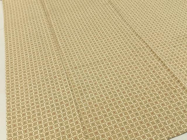 平和屋着物▽上質な小紋 単衣 幾何学文様 正絹 逸品 BAAX6817hj