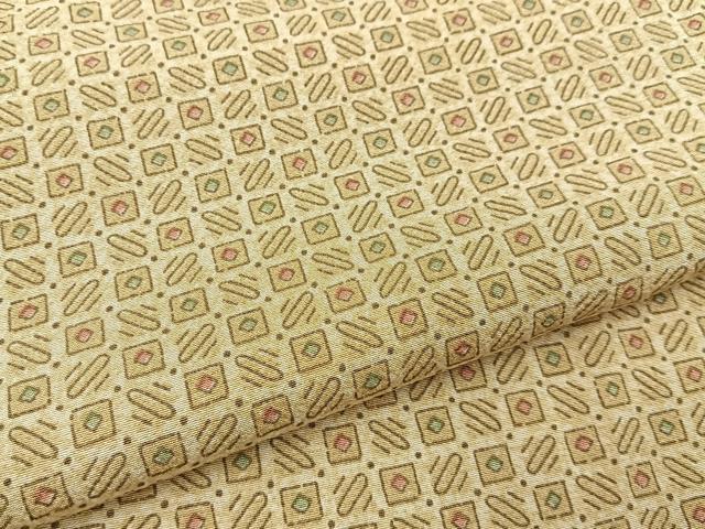 平和屋着物▽上質な小紋 単衣 幾何学文様 正絹 逸品 BAAX6817hj