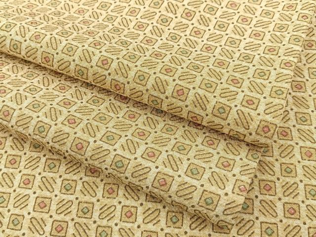 平和屋着物▽上質な小紋 単衣 幾何学文様 正絹 逸品 BAAX6817hj