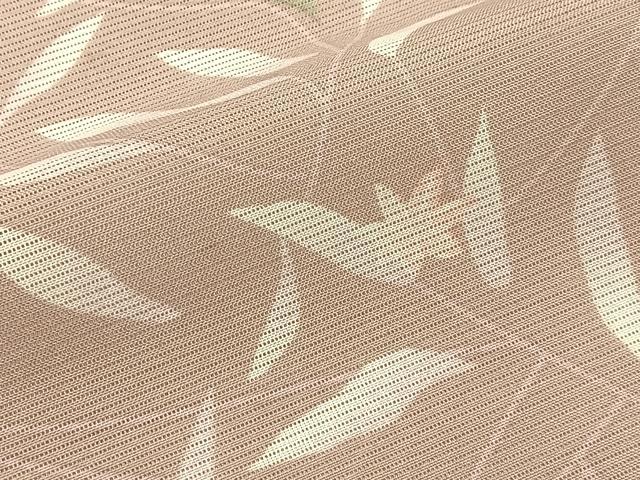 平和屋着物*夏物 小紋 絽 楓草葉文 洗える着物 BAAX6831hj
