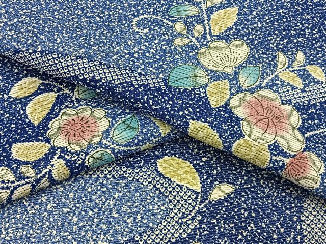 平和屋着物*夏物 小紋 絽 辻が花 たたき染め 洗える着物 BAAX6833hj