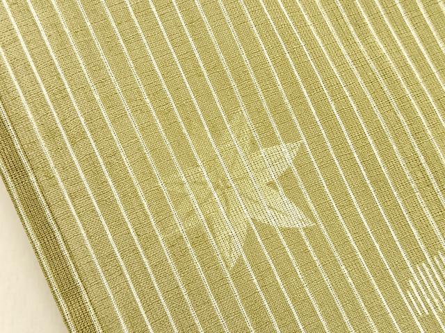 平和屋着物*夏物 小紋 紗 扇面梅楓文 洗える着物 BAAX6835hj
