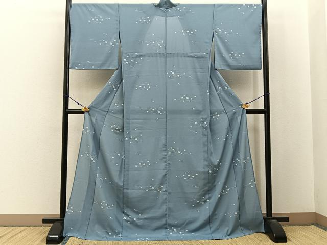 平和屋着物*夏物 小紋 絽 源氏香 ロング丈 洗える着物 BAAX6850hj