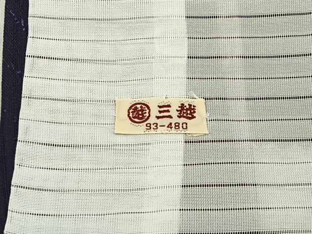 平和屋着物*夏物 小紋 紗 斜線文 三越扱い ロング丈 洗える着物 BAAX6863hj